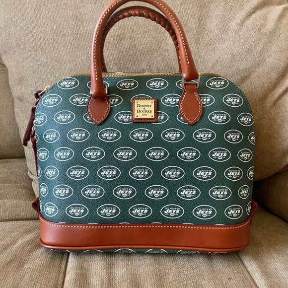 NFL NEW YORK JETS FOOTBALL DOONEY & BOURKE SATCHEL CROSSBODY BAG FAN / TAILGATE - Picture 13 of 16